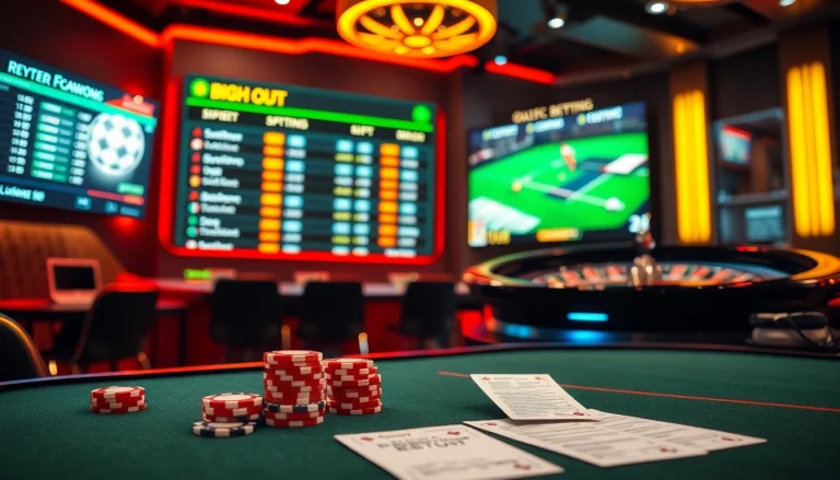 Gambling excitement with site paris sportif retrait instantané featured in a vibrant casino atmosphere.