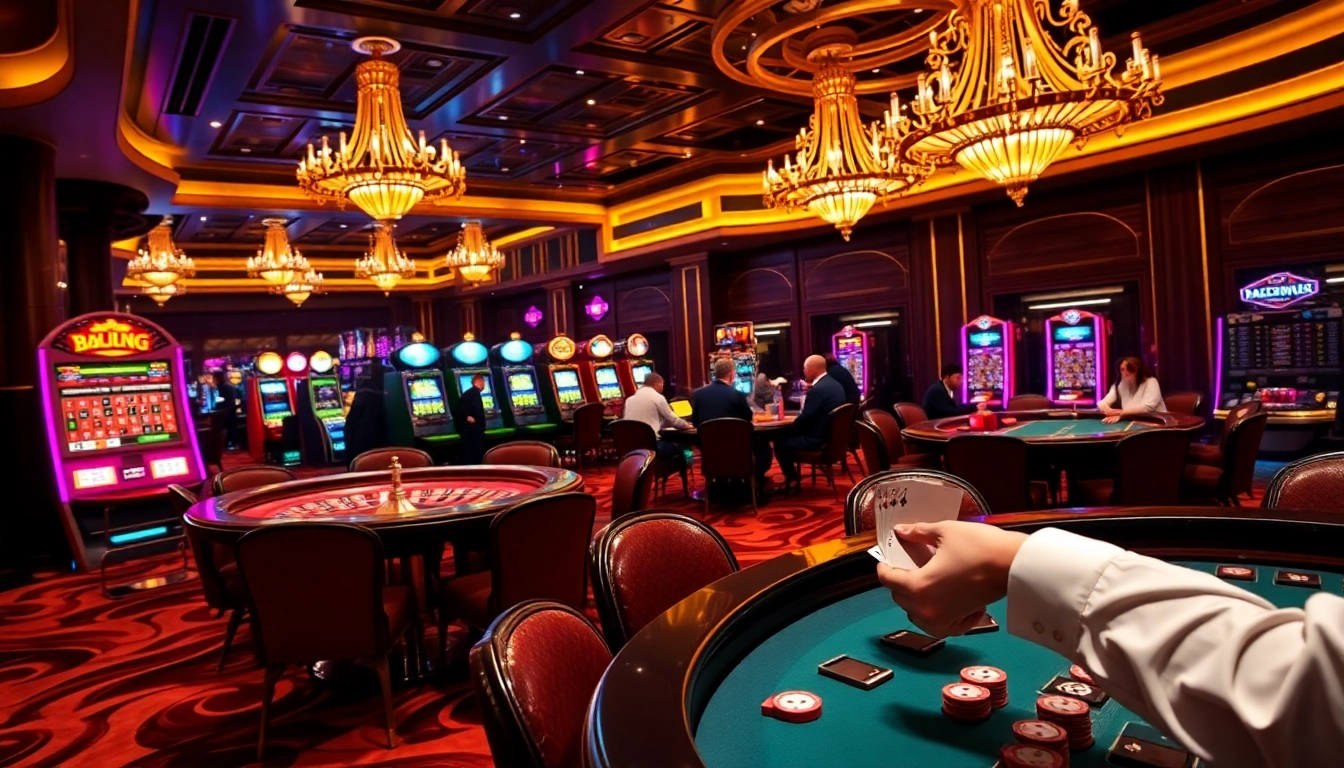 Experience the excitement at https://f8bet.dental/ with players enjoying casino games and vibrant slot machines.