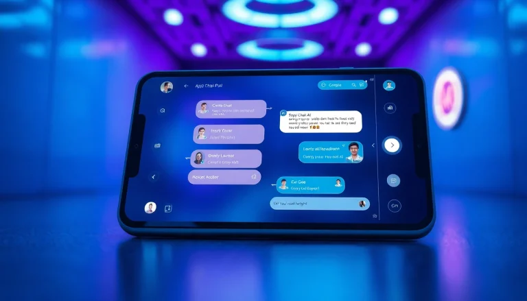 Interactive futuristic chat interface showcasing spicy chat ai technology on modern devices.