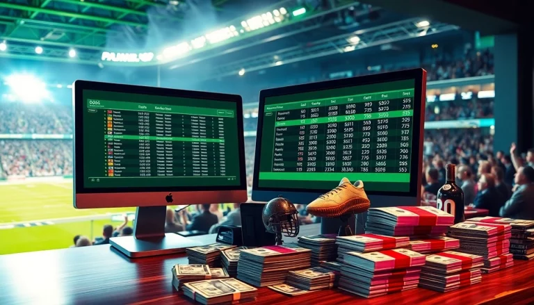 Découvrez un site de paris sportifs dynamique avec des cotes sur un ordinateur et des souvenirs sportifs.