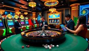 Vivez l'excitation d'un casino en Bitcoin avec des tables animées et un gameplay captivant.