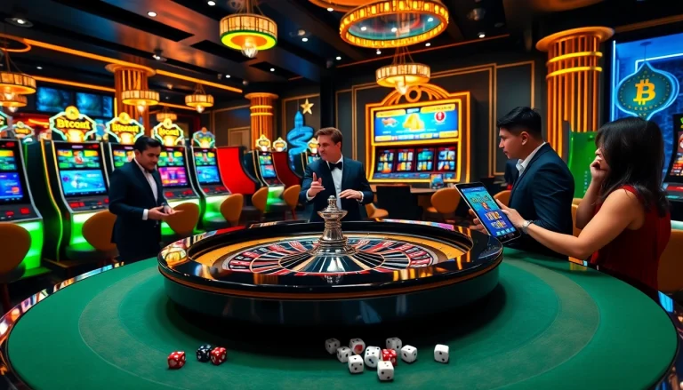 Vivez l'excitation d'un casino en Bitcoin avec des tables animées et un gameplay captivant.