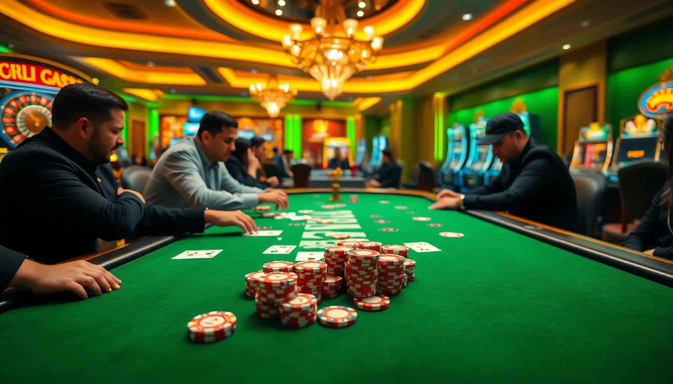 UU88 poker table action with vibrant lighting and vibrant casino atmosphere.