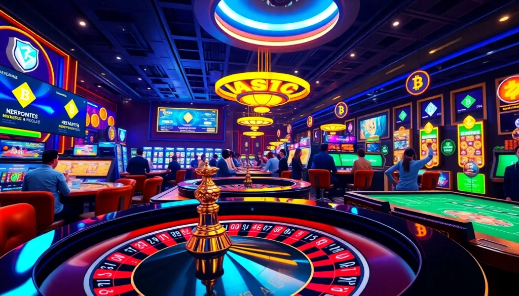 Enjouez à des jeux de casino crypto dans un environnement coloré et animé.
