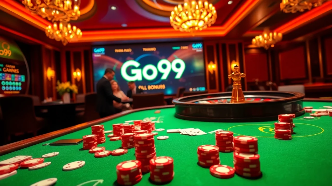 Experience high-stakes action at Go99 with vibrant casino gaming excitement and luxurious ambience.