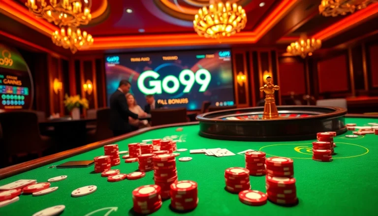 Experience high-stakes action at Go99 with vibrant casino gaming excitement and luxurious ambience.